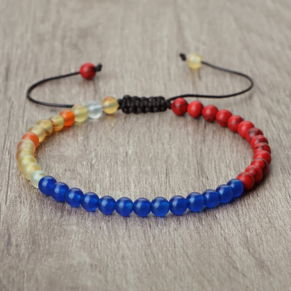4MM Bead Bracelet Countries Flag Color Green White Red Italy Mexico Brazil Bangle Handmade Adjustable Size Wristband Couple Gift