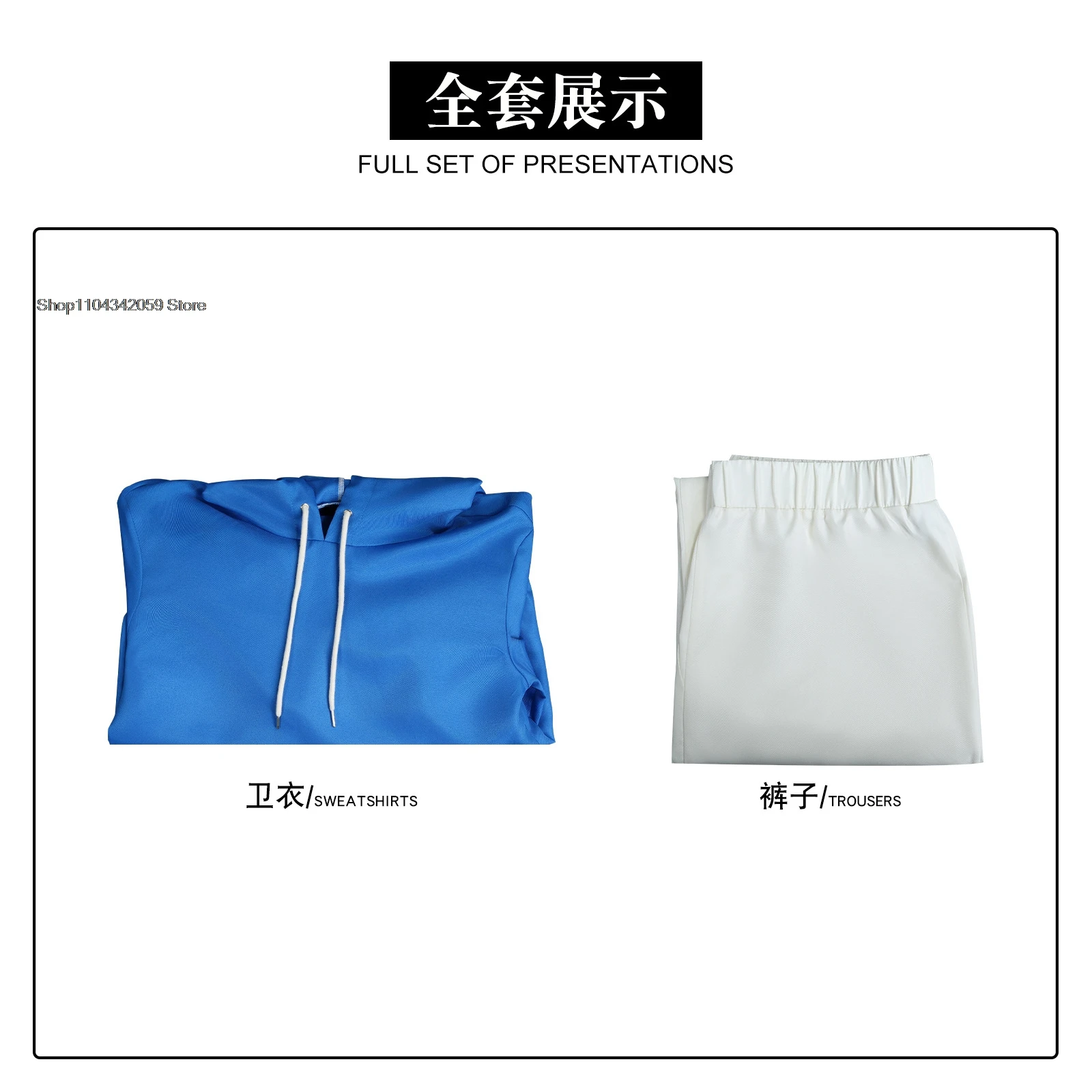 Shin Asakura Cosplay Costume Wig Anime Sakamoto Days Blue Sweatshirt Assassin Halloween Party  Men Props Accessory