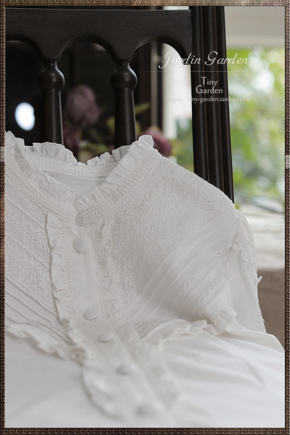 Camisa Original Lolita para chica y Mujer, camisas clásicas de manga con pierna de cordero y cuello levantado, camisas de manga larga OP, novedad de primavera 2025, Top para Mujer