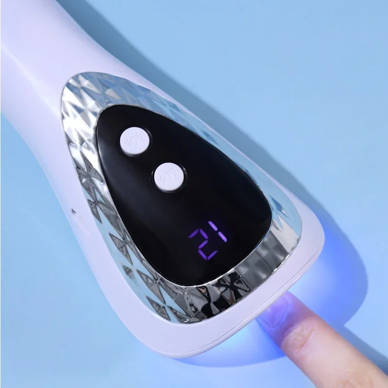 Free Shipping Nail Art Handheld UV Lamp Convenient Small Gel Nail Polish Heating Lamp Led Home Display Rechargeable