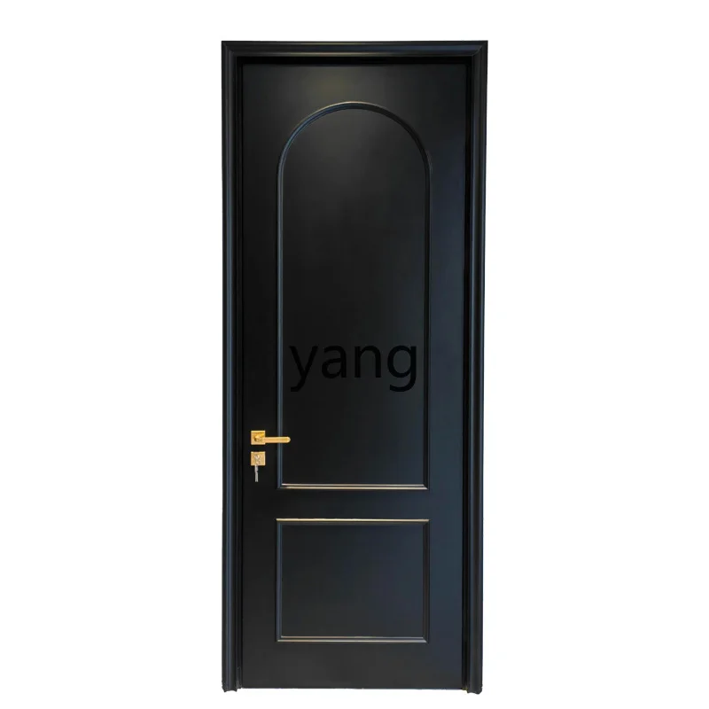 

LMM French Bedroom Door Interior Door Black Solid Wood Solid Wood Composite