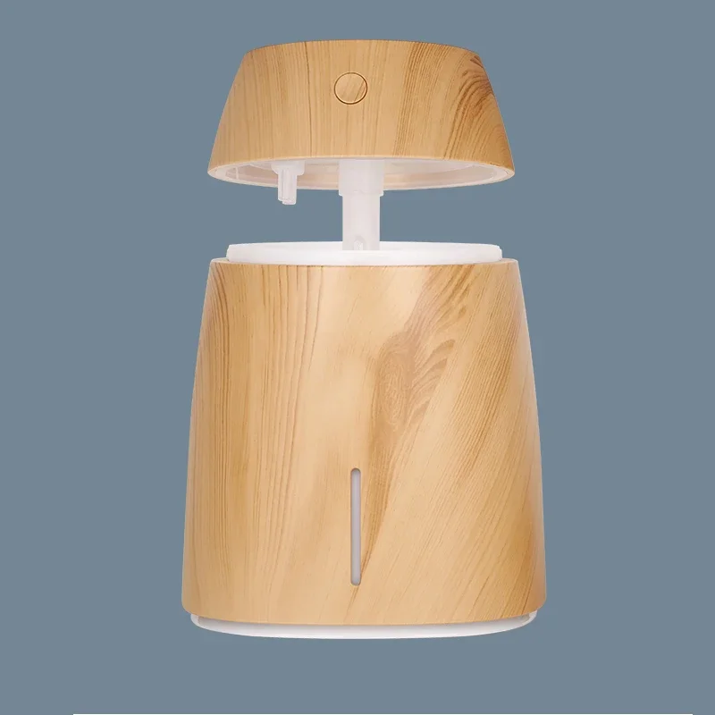 600ml Wood Grain Humidifier USB Aroma Diffuser Atomizer USB Household Humidifier Hydrating Instrument Desktop Humidifier