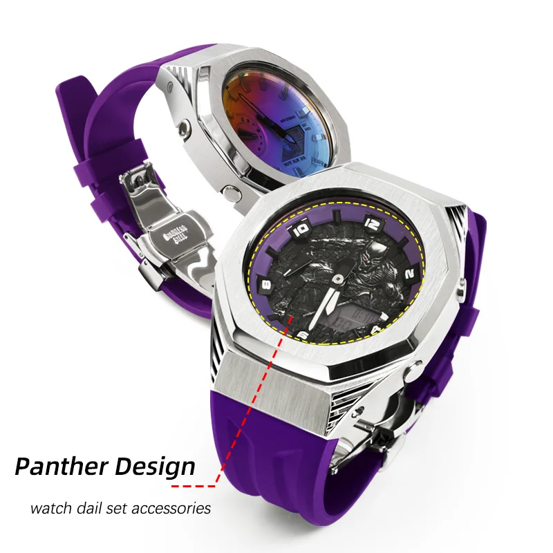 علبة معدنية بديلة للساعات من المطاط ، حافة لساعة Oak GA ، GA ، ، من من من المطاط ، صقل ، أو ، أو ، أو ، أو