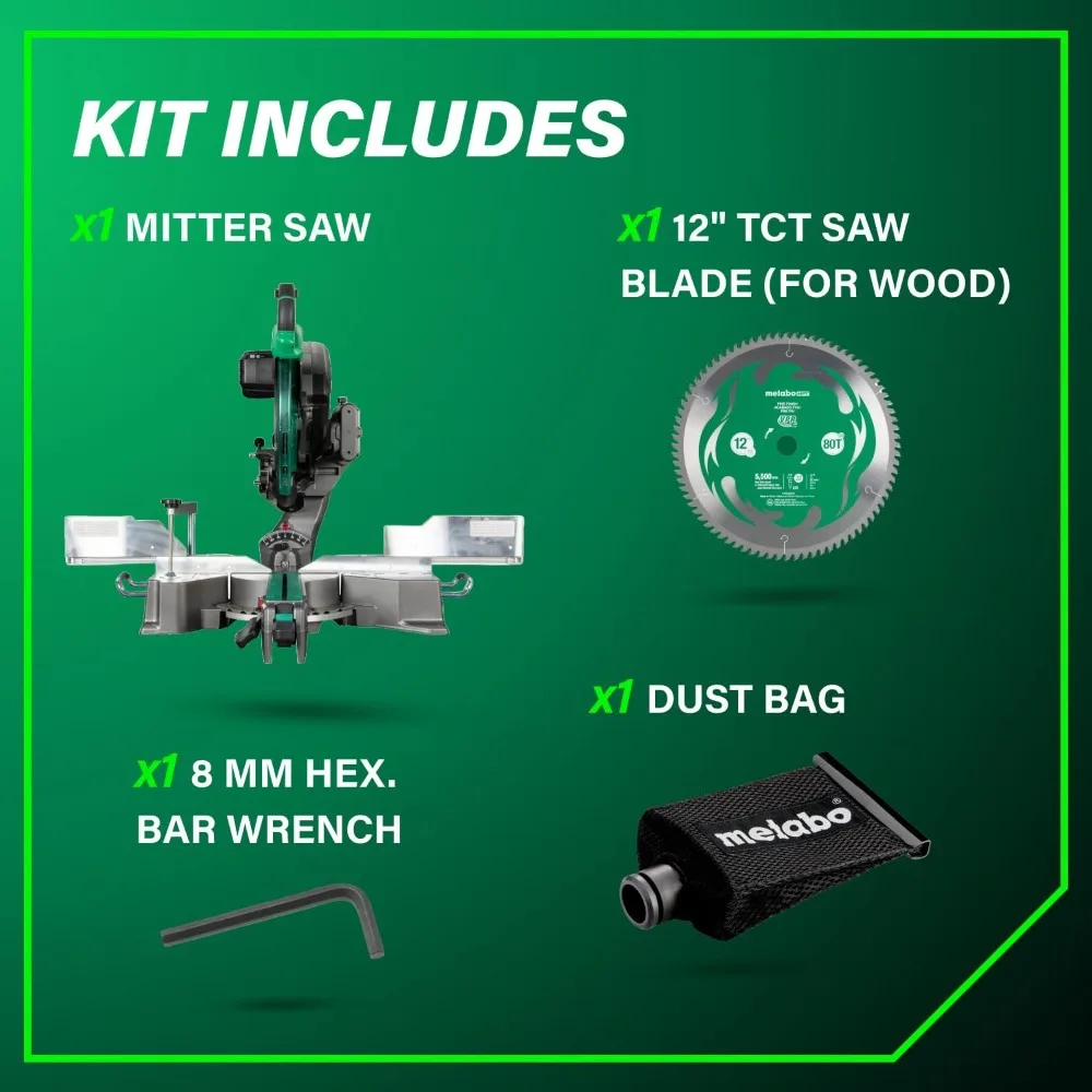 Glijdende verstekzaag, dubbele schuine kant, Xact Cut Shadow Line, C12RSH3