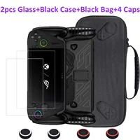 Kit de accesorios 4 en 1 para ROG Xbox Ally X, funda protectora con protector de pantalla y bolsa de transporte, cubierta de almacenamiento de TPU, tapas para pulgar