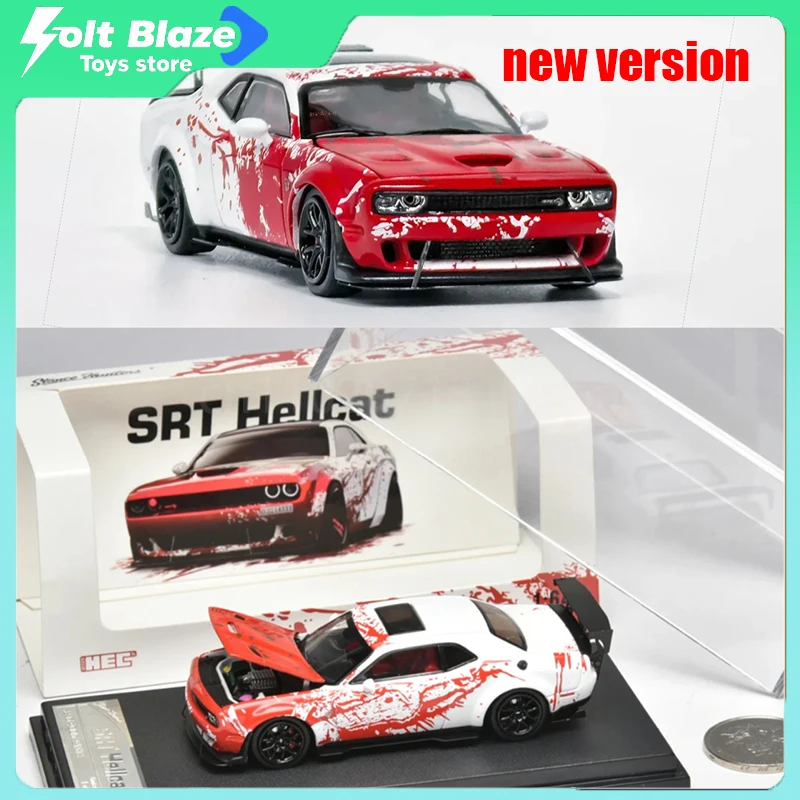 Stance Hunters 1/64 Dodge Challenger SRT Hellcat Diecast Alloy Car Model Simulation Static Alloy Car Models Boy Collection Gift