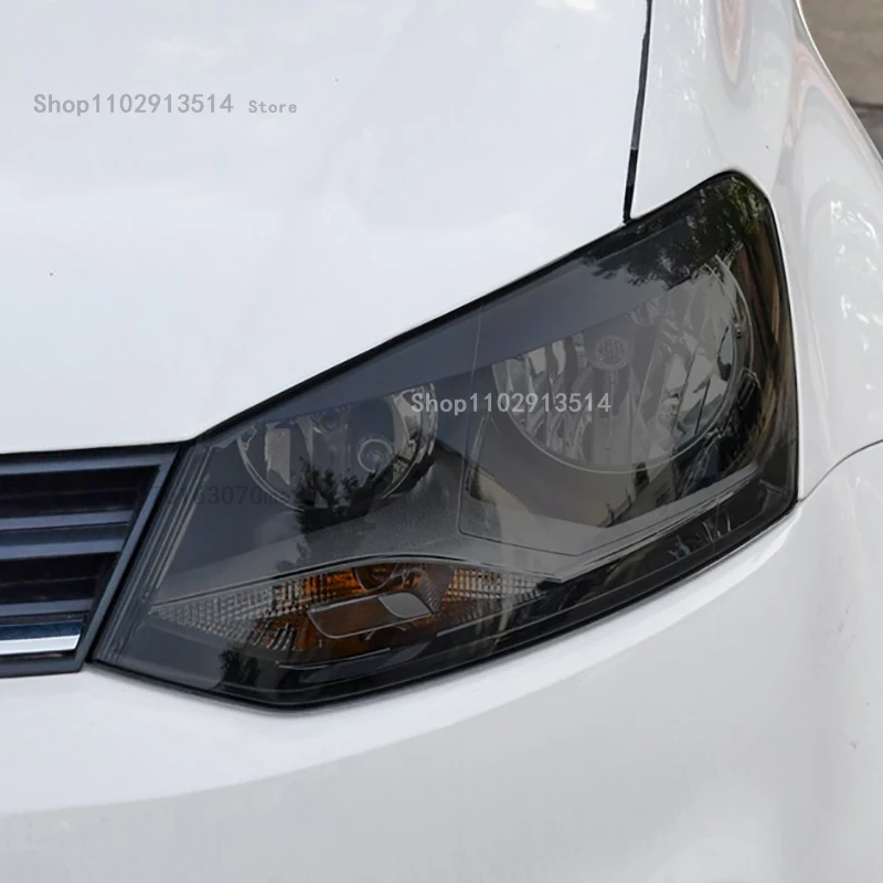 For VW POLO 2012-2016 Car Headlight Protective Film Vinyl Restoration Transparent Black TPU Car Repair Sticker - Image 4