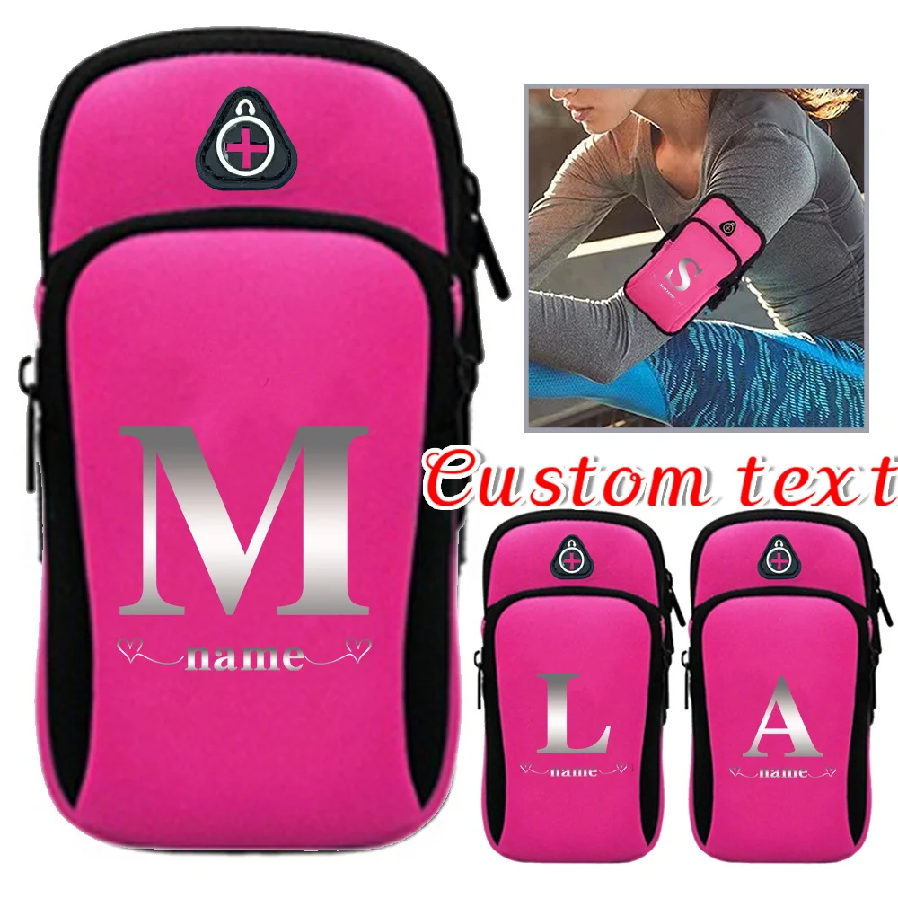 

Customized Name Pink Arm Strap Sports Phone Bag Running Arm Strap Phone Bag Waterproof Customized Product Running Accessories