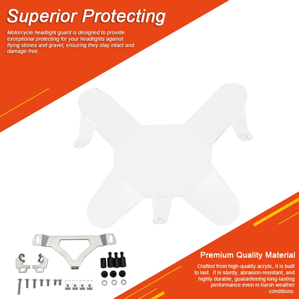 Motorcycle Headlight Protector Acrylic Headlamp Guard Protective Cover Replacement for R1300GS 1300GS 2023 -2024