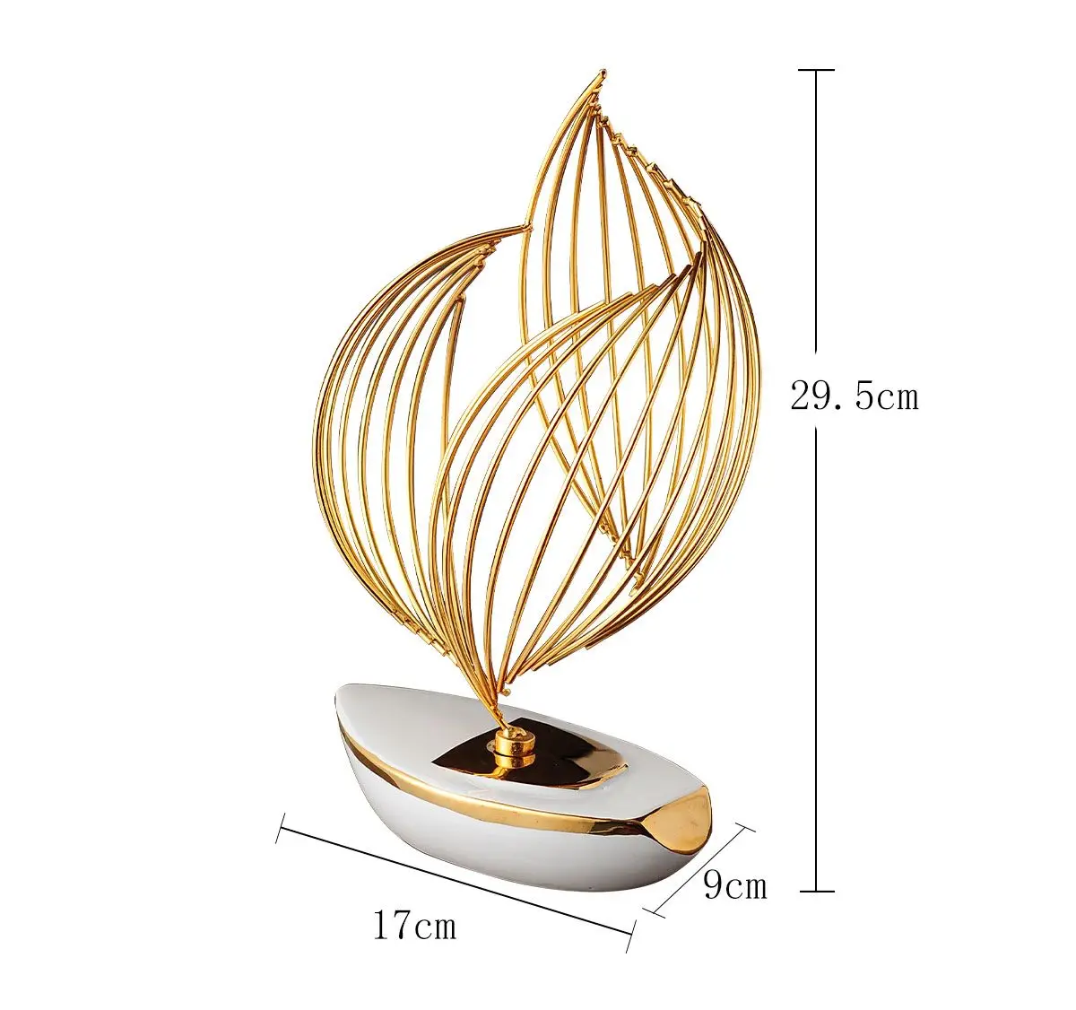 Abstract Ceramic Metal Sculpture Modern Home Decoration Living Room Desktop Office Decoration Accessories Crafts Gift W5315