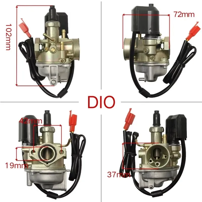 19mm DIO50 For Honda  AF18 AF27 AF28 AF34 AF35 SA50 SK50 ZX50 2 Stroke Engine Dirt Bike Racing ATV 50cc Motorcycle Carburetor