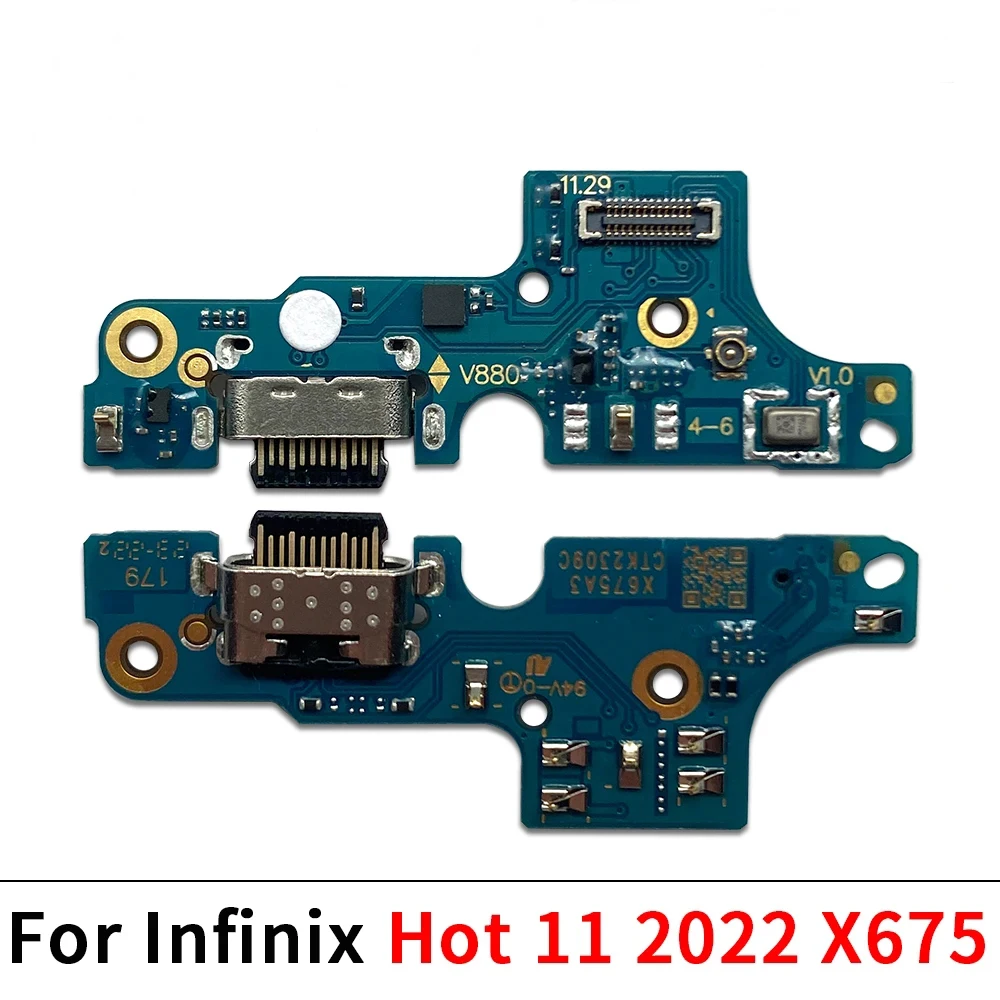 

USB Dock Connector Charging Board Flex Cable For Infinix Hot 11 2022 12 Play 12Pro 20 5G 20play 20i 30i Note 8 8I 12Pro Note 30