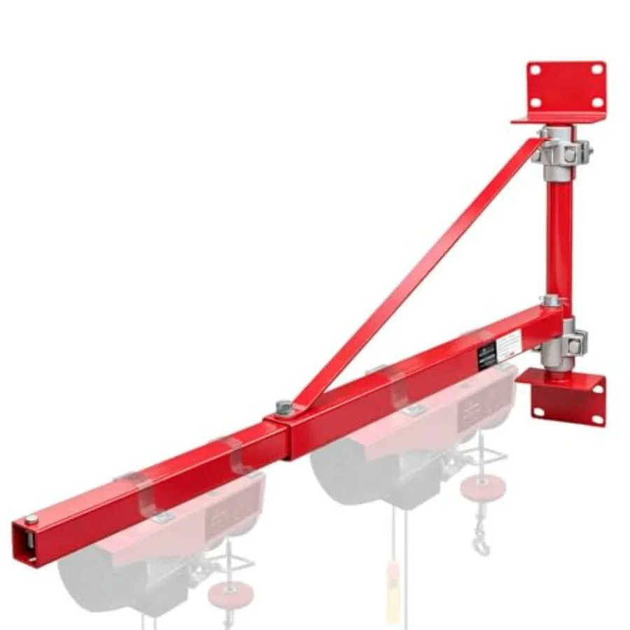 Wall Mount Jib Crane, 1320 lbs Electric Hoist Holder Swing Arm, Electric Scaffolding Lift with 180° Angle Adjustment, Hoist Bra