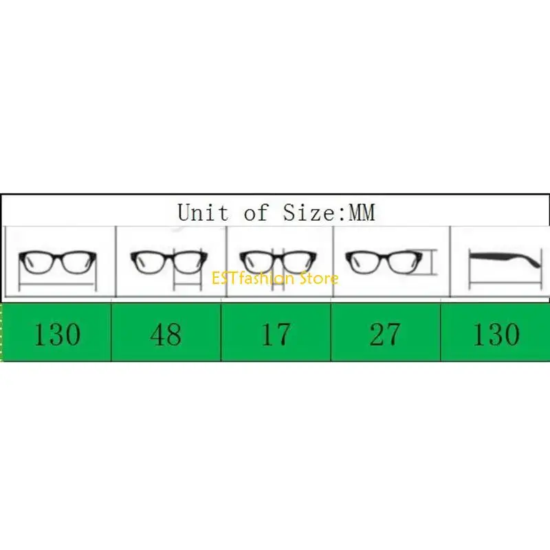 

Y5GC Eyeglasses Clear Rimless Reading Glasses for Case Bag Presbyopia 2.50 Diopter