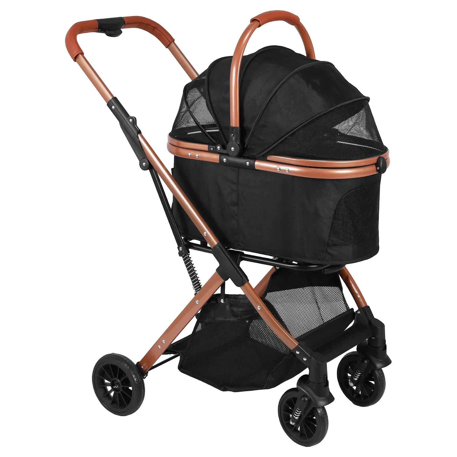 

Коляска для собак Smooth-Ride All Terrain с 4 колесами, складная, вентилируемая, с солнцезащитными козырьками, для крупных и средних собак и кошек