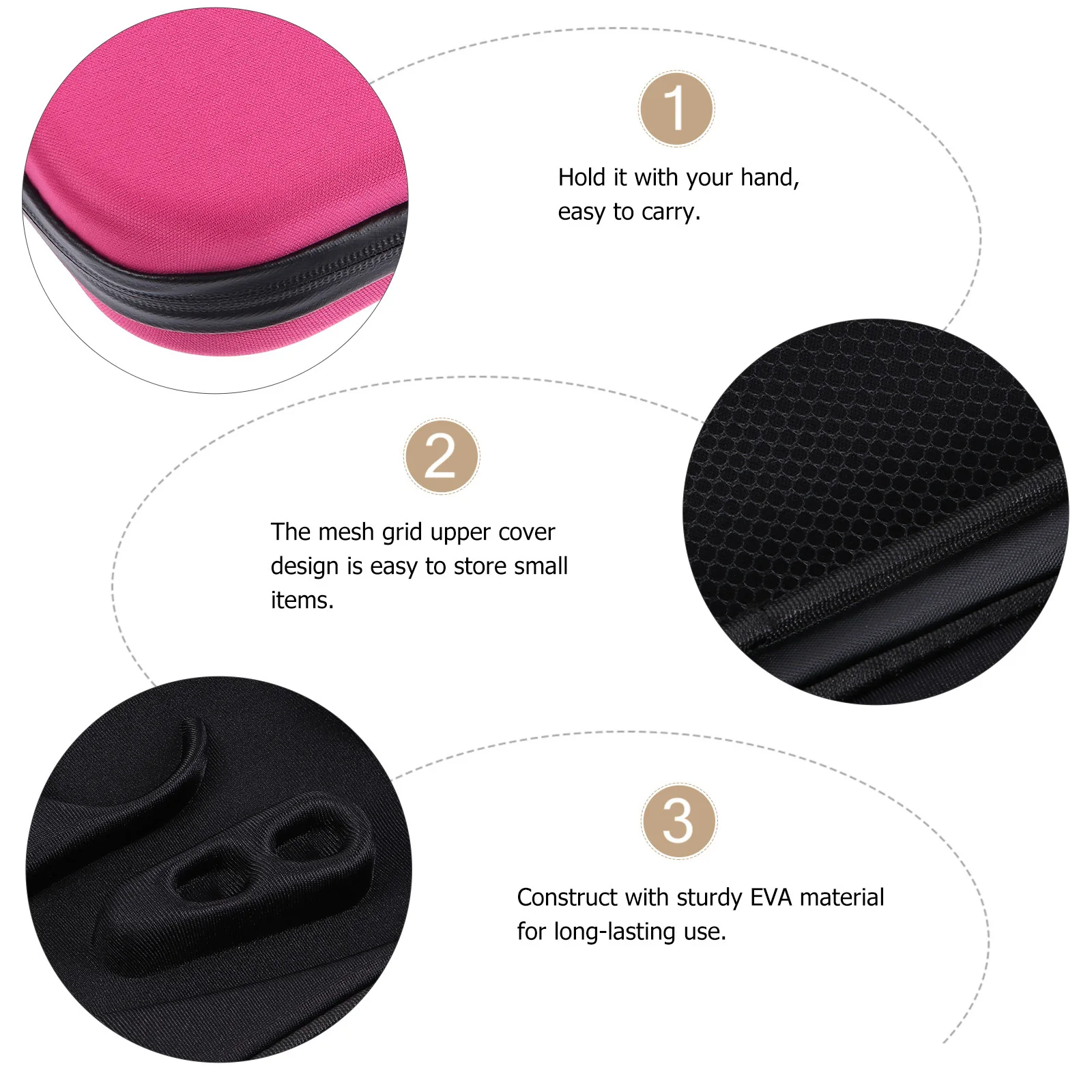 

Stethoscope Storage Bag Eva Hard Shell Protective Case Portable Carry Case For Doctor Medical Tools With Mesh Cover Hand Strap