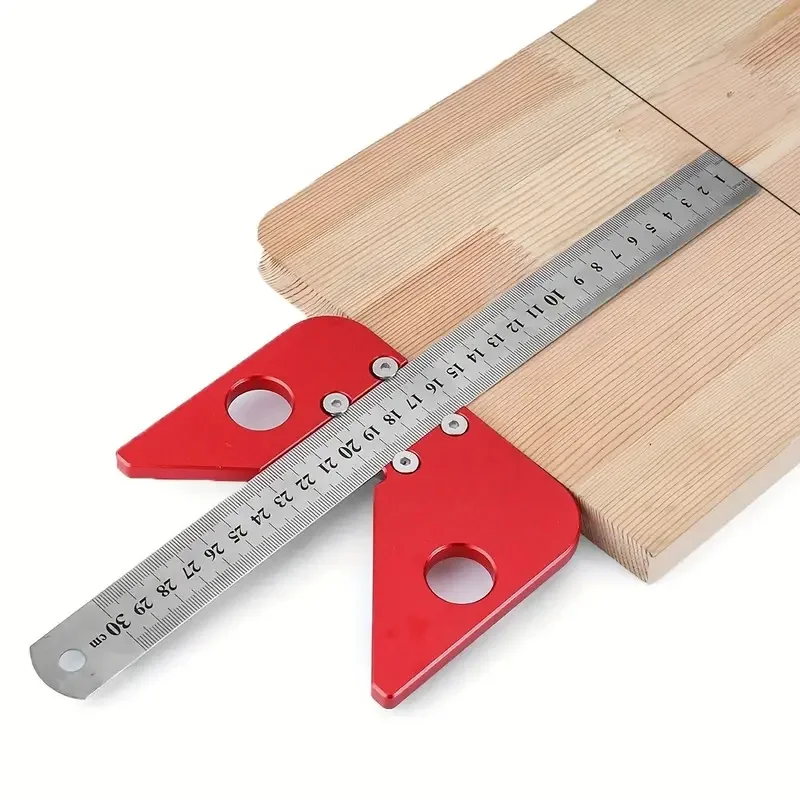 Imagem -04 - Center Finder Line Gauge Praça Escriba Régua Carpenter Angle Line Caliber Marcação Régua Ferramentas de Medição 45 Graus