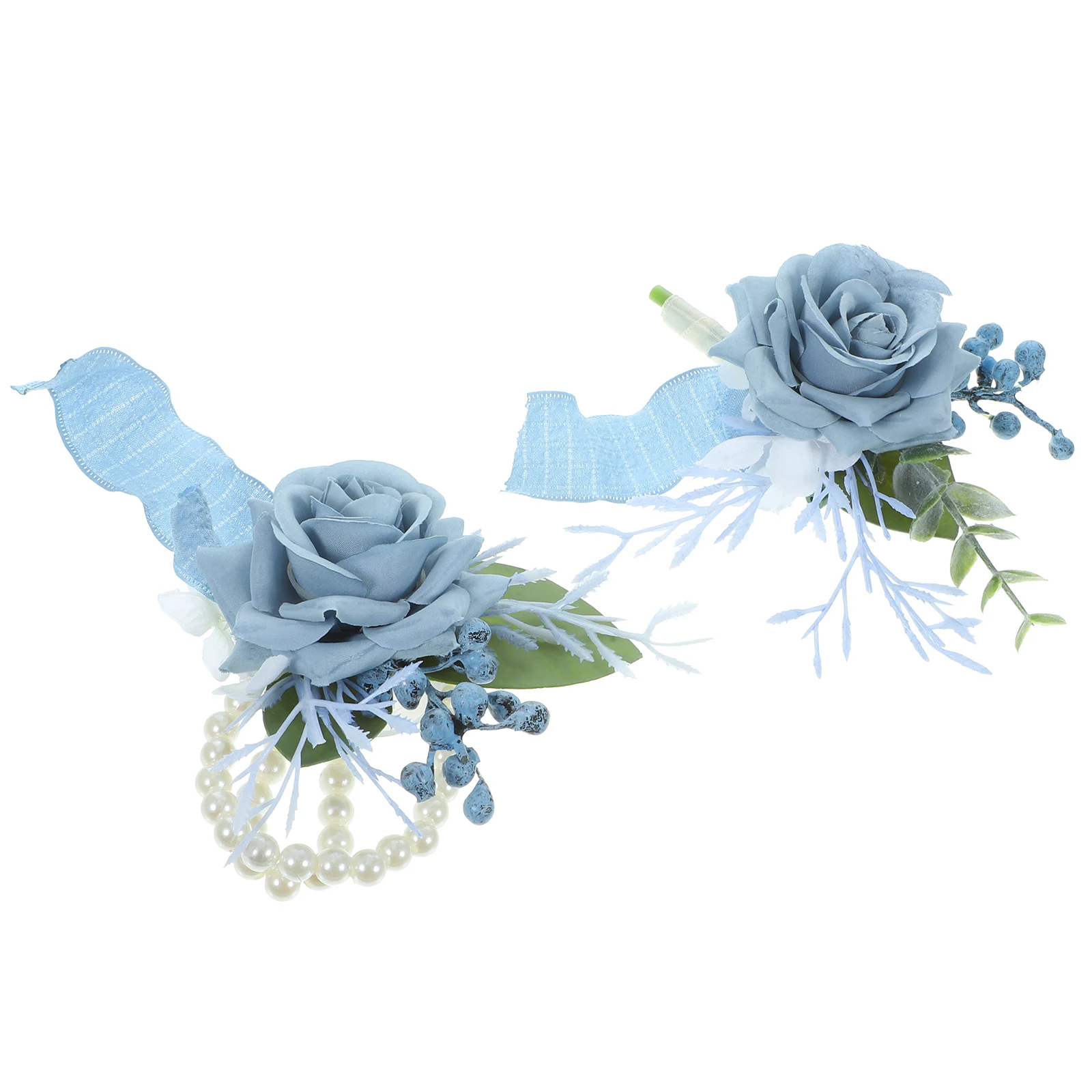 

1 set Artificial Corsage Wrist Straps Wedding Flowers Fabric Supplies Bracelet Celebration Accessories Prom Wrist Flower