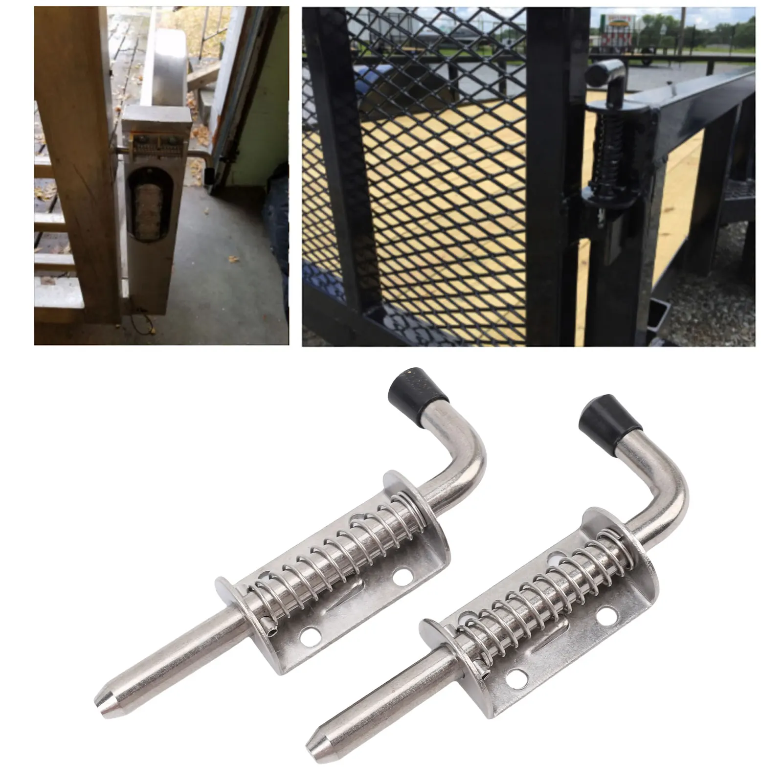 

2 шт. 5,04-дюймовые пружинные штифты из нержавеющей стали 304 для дверей, шкафов, сундуков, сверхмощные пружинные фиксаторы для тяжелых шкафов