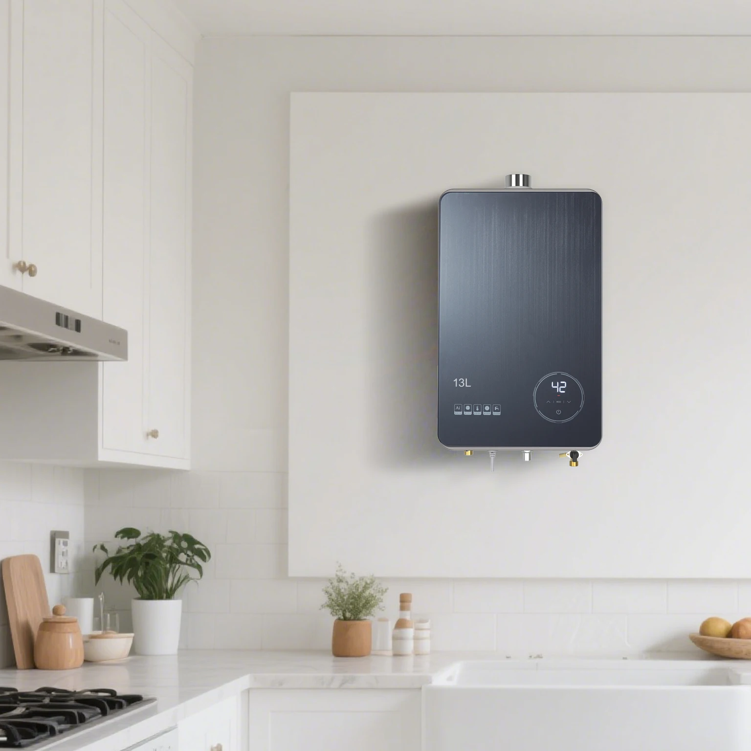 

Бытовой безрезервуарный водонагреватель для природного газа 2025 года, хит продаж с медным теплообменником