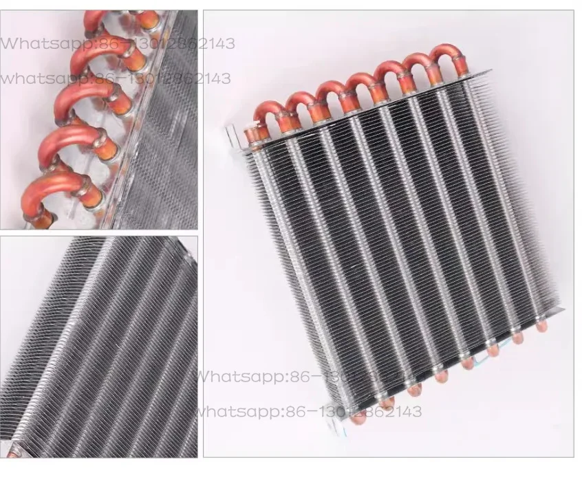 Aluminum Water-Cooled Radiator Refrigerator Cooling Fins Cooling System 360-390W Copper Tube Evaporator Without Shell