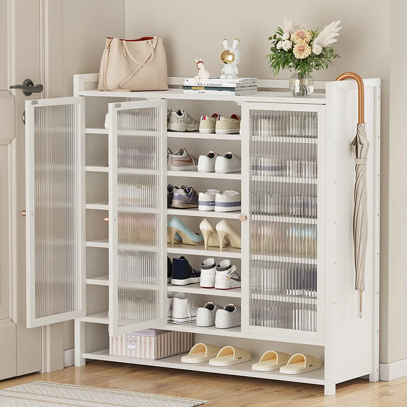 

Installation-free shoe cabinet Ultra-thin small + type household door Large capacity multi-layer shoe rack Living room