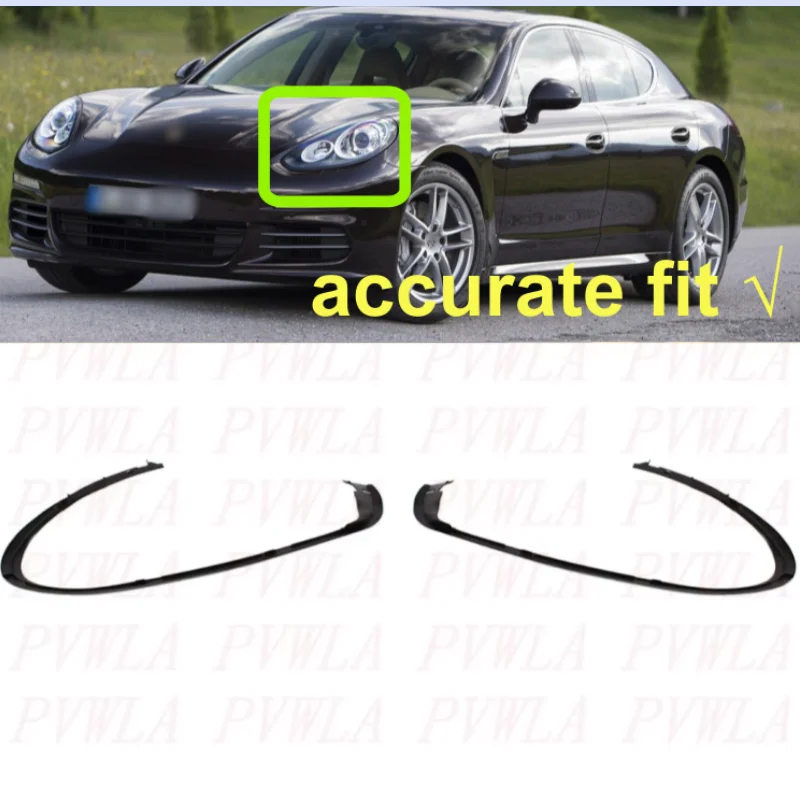 

For Porsche Panamera 2014 2015 2016 Front Headlight Rubber Sealing Decorative Strip Headlamp Waterproof Strip CarAaccessories