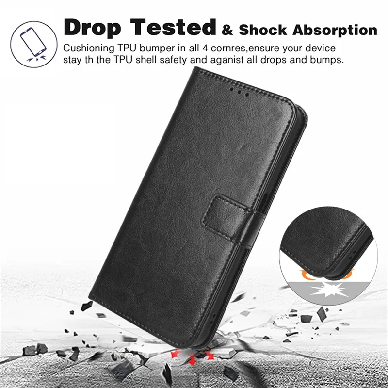 Leather Flip Case For Realme 13 Pro+ 12 Pro Plus 5G 11 Pro+ 11x Protective Cover Wallet Card Slot Kickstand Coque Fundas Capa