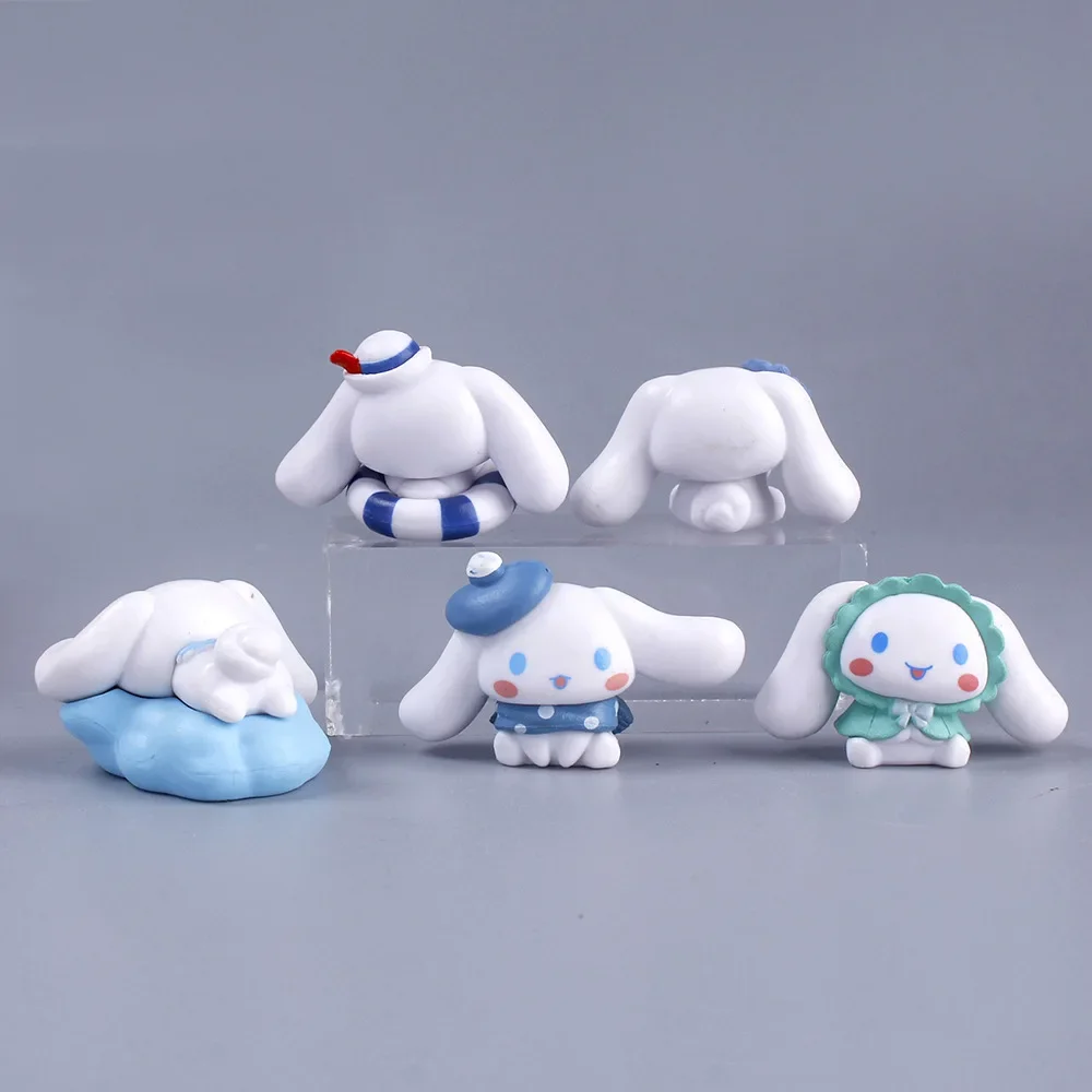 [Funny] 5pcs/lot Cartoon Anime Sanrio cute Style Book Cinnamoroll figure statue collection model home decoration Girl kids gift