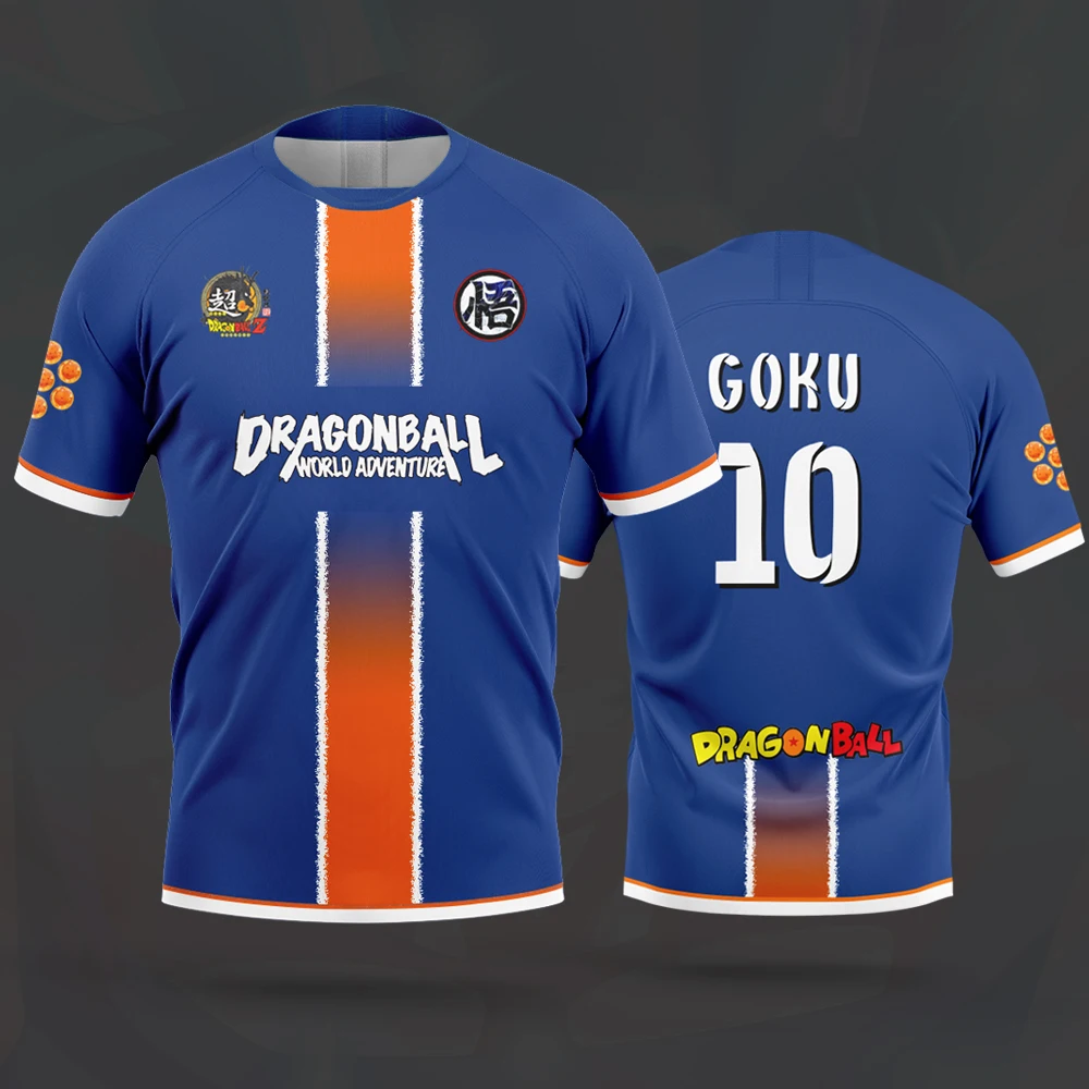 

Dragon Ball Goku Vegeta Мужская футбольная майка Летняя женская футболка большого размера с героями мультфильмов Японии Аниме Детская одежда Футболки
