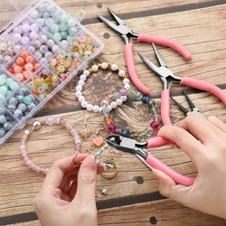 3pcs/Set 3 Styles Jewelry Pliers Tools Kit Needle Round Nose Pliers Diagonal Plier for DIY Jewelry Making Repair Tool Supplies
