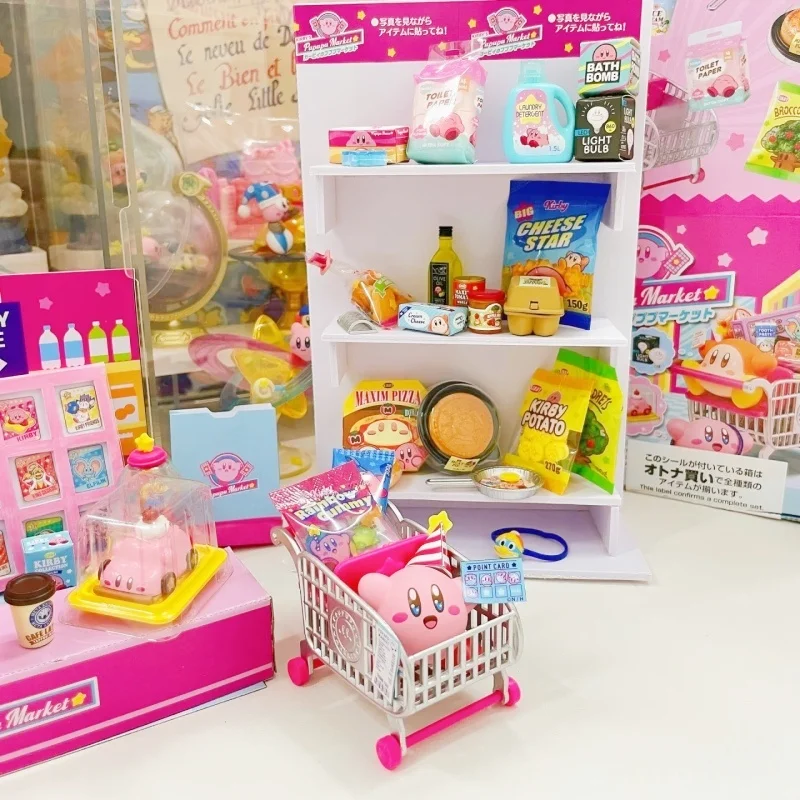 Re-ment Original Kirby caja misteriosa Kawaii lindo Anime PUPUPU tienda de mercado figura caja ciega juguetes muñeca artículos en miniatura regalo