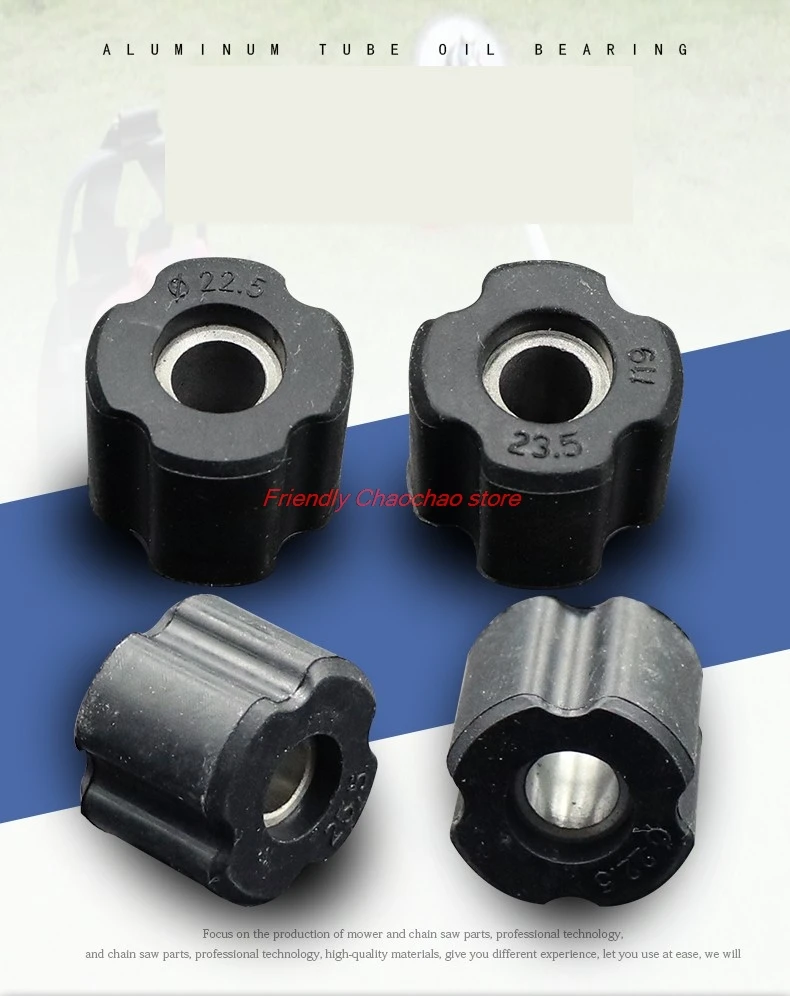 6pcs Brush Cutter Shaft Parts Bushing Oil Bearing for Grass Trimmer 26mm / 28mm Tube Pipe Aluminum Tube Inside Bush Replacement
