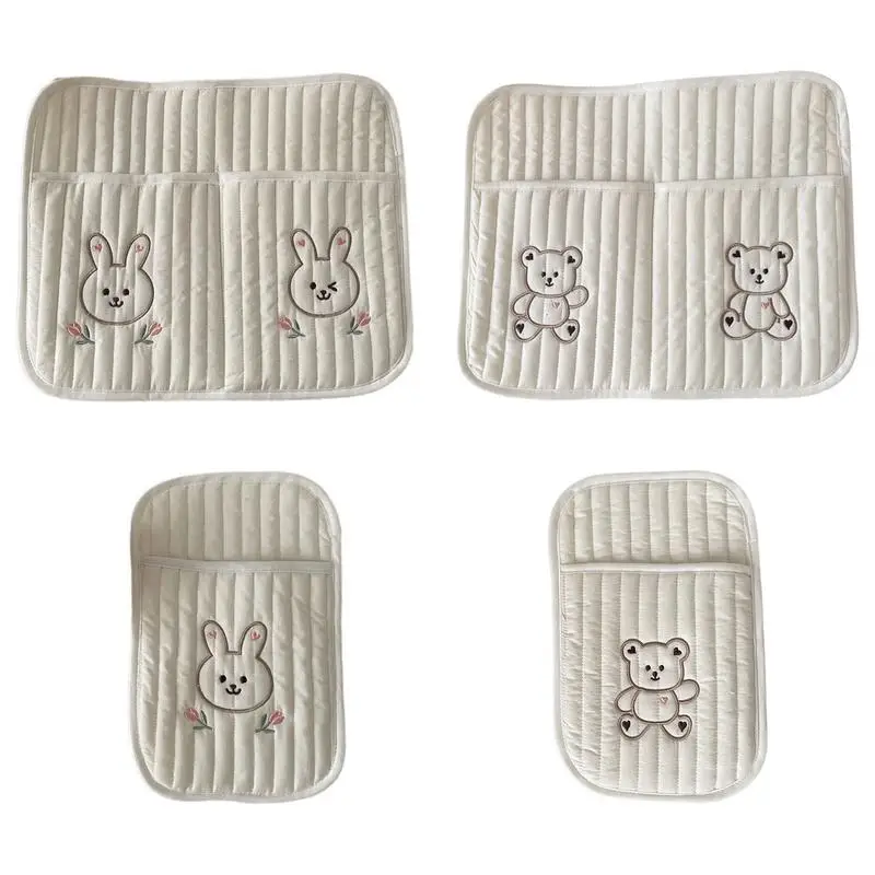Borsa multiuso per pannolini per bambini da comodino Organizzatore per culla Borsa per passeggino sospesa per borse per pannolini in cotone per neonati Biancheria da letto per neonati