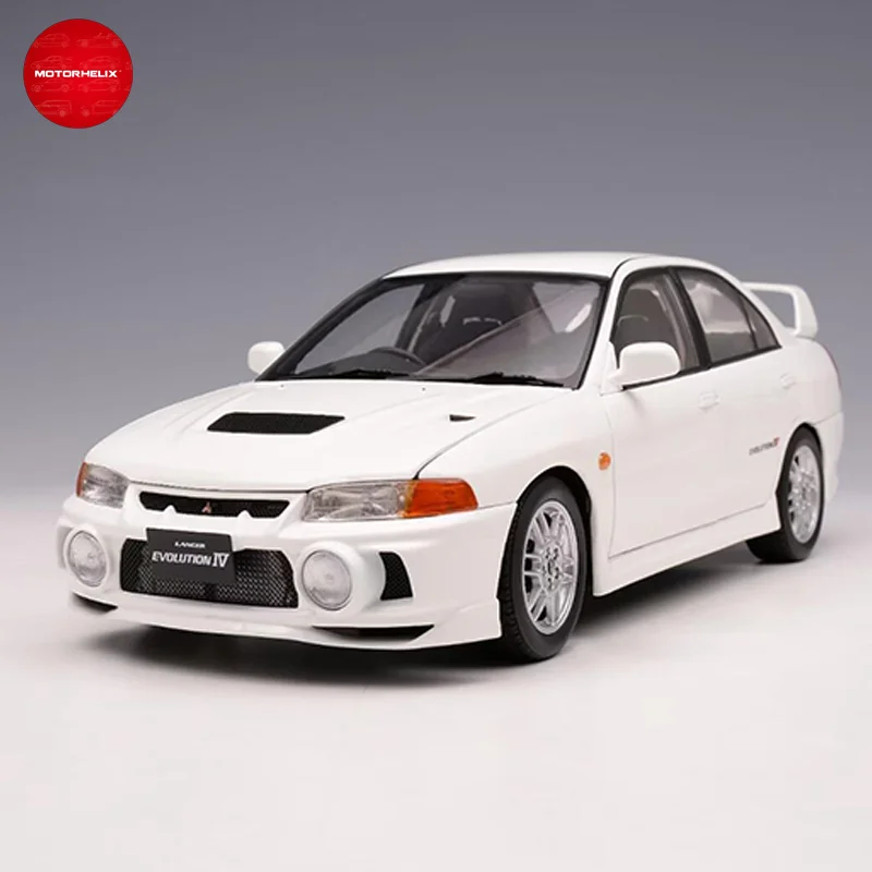 Nowy magazyn Mh 1:18 Mitsubishi Evo 4 Mitsubishi Lancer Evolution Iv Symulacja stopu Miniaturowy odlewany model samochodu Niestandardowe zabawki Prezent