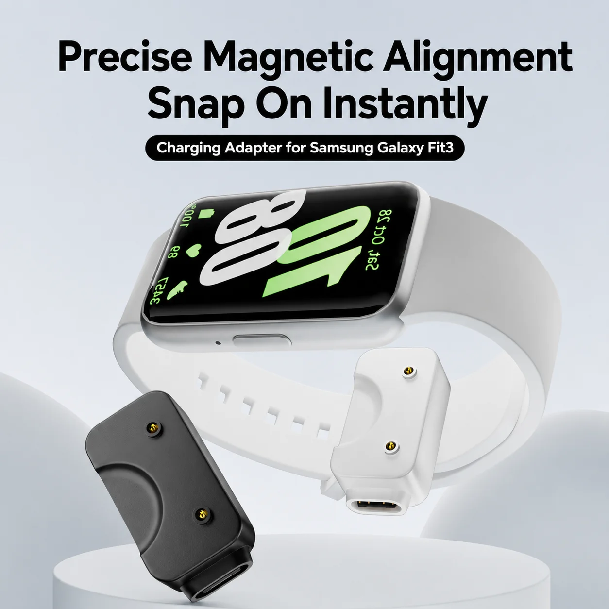 For Samsung Fit 3 Magnetic Charger Smart Bracelet with Multi-functional Charging Port and Breathing Light