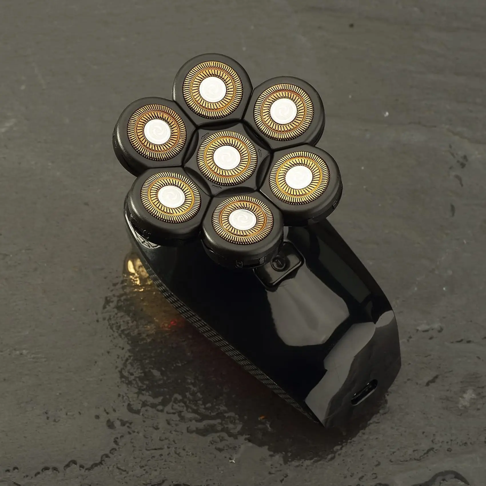 A14G-7D เครื่องโกนหนวดไฟฟ้าหัวเปลี่ยน 7 หัวเครื่องโกนหนวดหัวล้านเครื่องโกนหนวดเครามีดโกนหนวดไฟฟ้าเครื่องโกนหนวดสําหรับชาย (สีปืน)