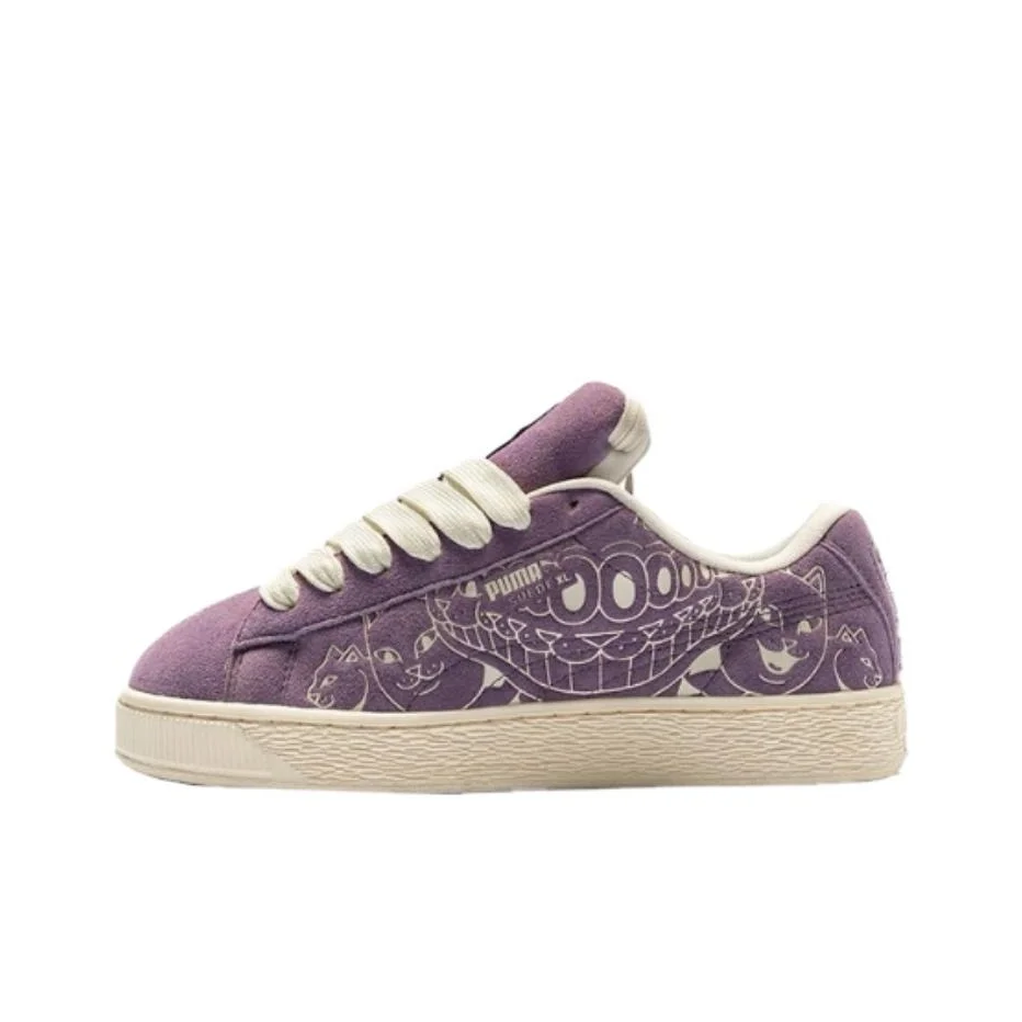 PUMA x RIPNDIP Suede XL Skateboard Shoes Unisex Purple Beige 403651-01