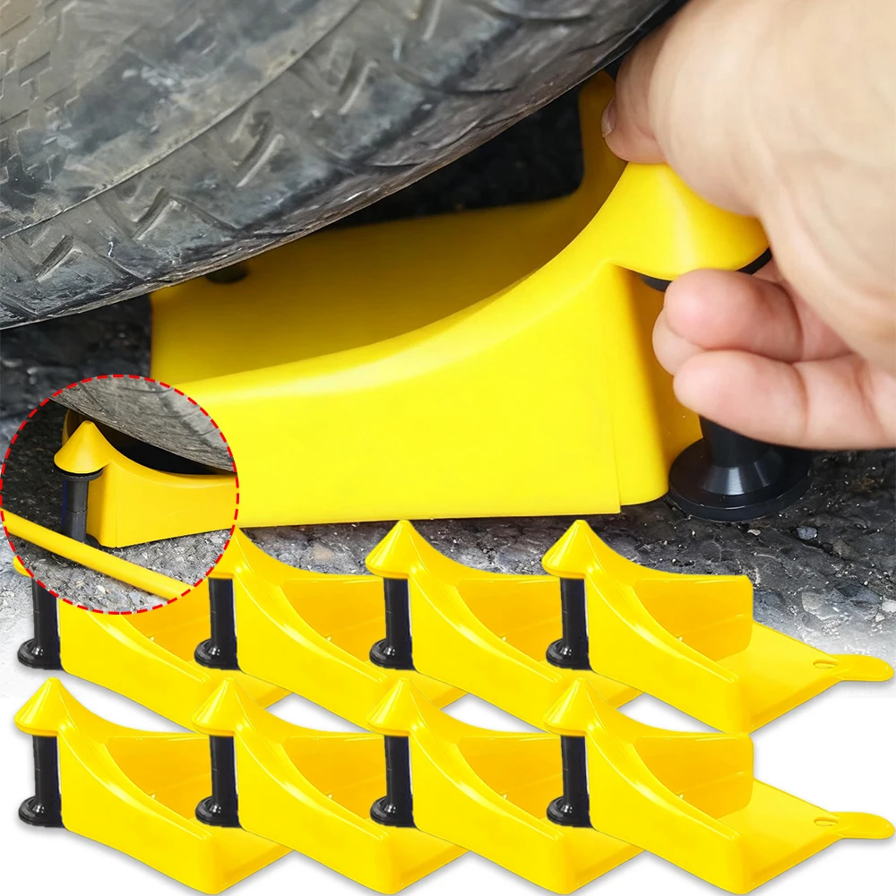 1/8pcs Car Washing Wheel Hose Guide Hose Multiuse Anti-winder Slide Tire Wedge Tire Blocker Wire Winder Universal Car Wash Tools