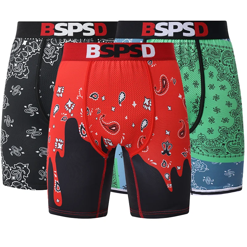 

Men Underwear Boxers Printed Male Panties Lingerie Men Underpants Boxershorts Trunks Plus Size Breathable Seamless Men's Boxers