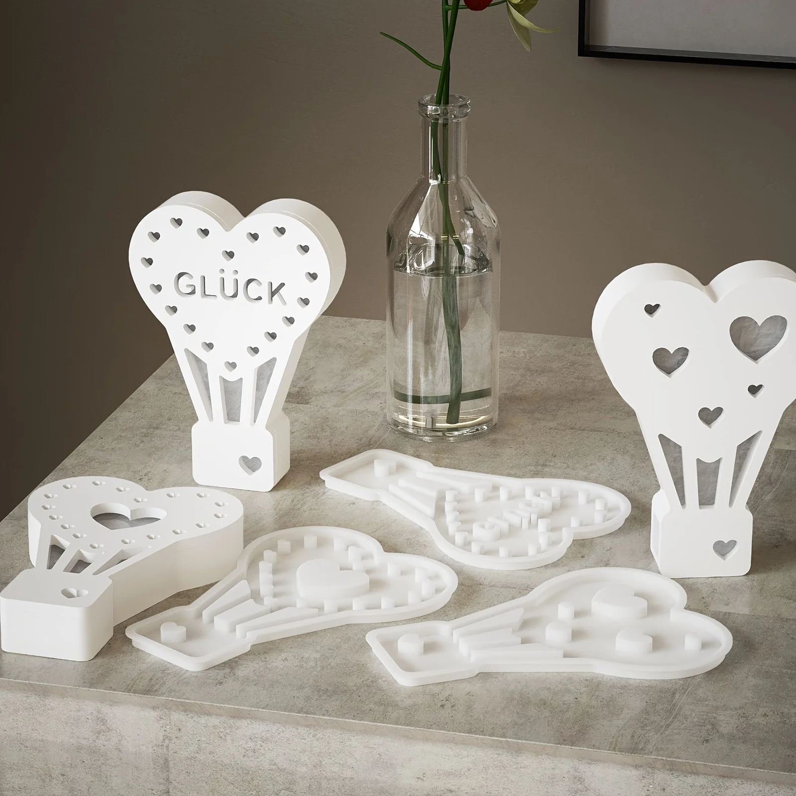 Set di 5 Stampi in Silicone a - Resin Art Heart recensione e prezzo
