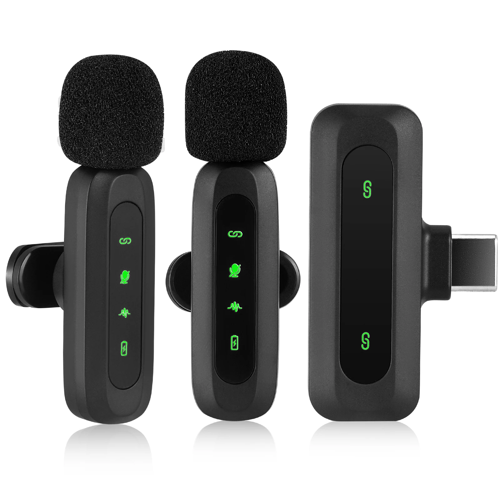 Drahtloses Lavalier-Mikrofon für iPhone/Android, Plug-and-Play, Lightning, kabelloses Ansteckmikrofon für Vlog-Podcasts-Aufnahmen