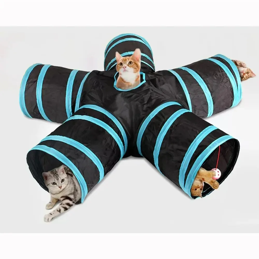 Verschleiß fester Katzen spiel tunnel Faltbare Tier tunnel mit Crinkle-Spielzeug für Katzen Meers chweinchen Kaninchen lustige Katzen versorgung