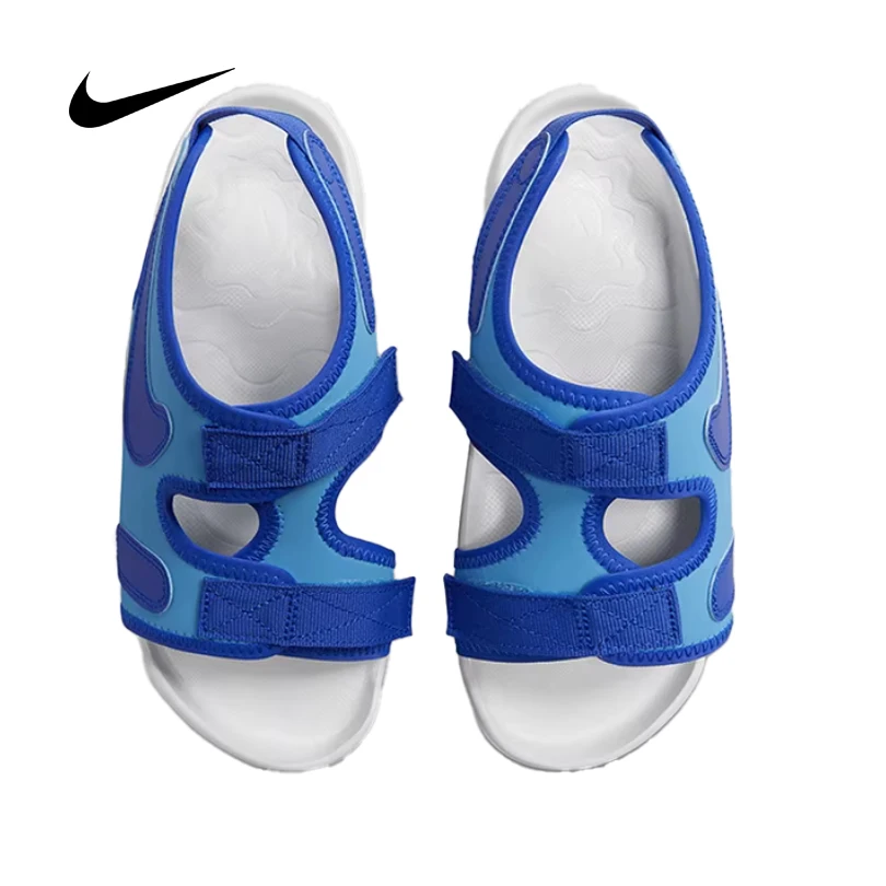 

Nike Sunray Adjust 6 Big Kids' Summer Breathable Hook-and-Loop Beach Slide Sandals DX5544-400