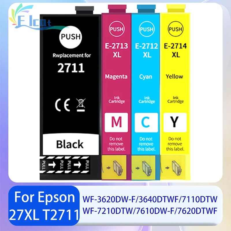 

27 27XL T2711 T2712 T2713 Ink Cartridge Compatible For Epson WF-3620DWF WF-3640DTWF WF-7110DTW WF-7610DWF WF-7620DTWF printer