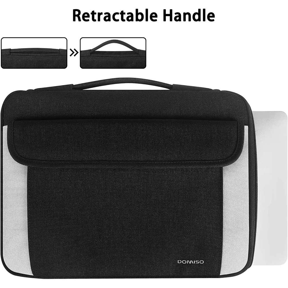 14 15.6Inch Waterproof Laptop Sleeve with Retractable Handle Portable Tablet Case Bag