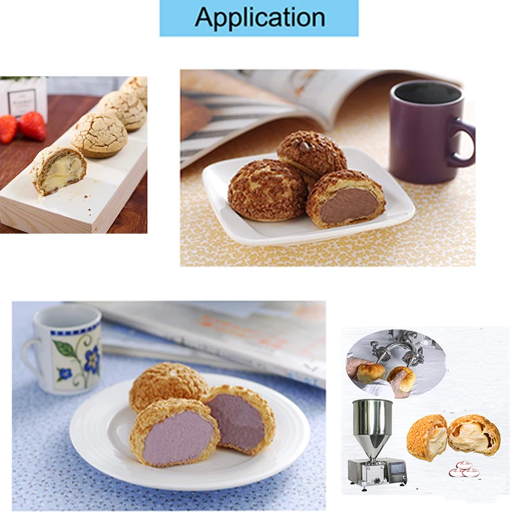 ماكينة تعبئة الجبن المنتفخ ، ماكينة نشر طلاء كعك الخبز بالكريمة بالحقن ، التجارية