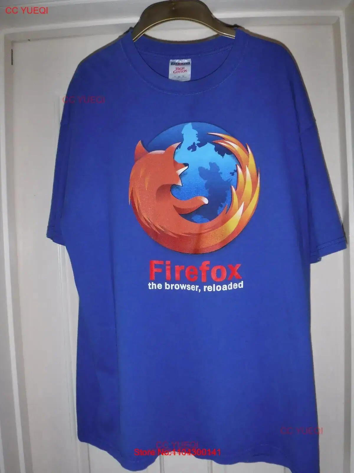Vintage Mozilla Firefox T Shirt XL Crew Neck Blue the browser reloaded long or short sleeves