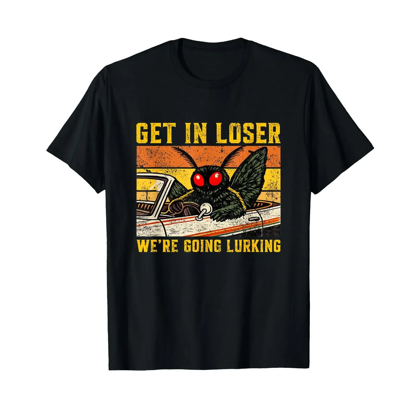 Get in Loser We're Going Lurking Funny Mothman Cryptid T Shirt vintage Washed Versatile Comfortable Slightly designer clothes