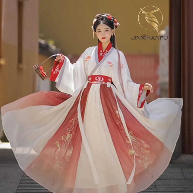 

JINXIHANFU Original Design Hanfu Chinese Traditional Dress For Women Ethnic Dance Performance